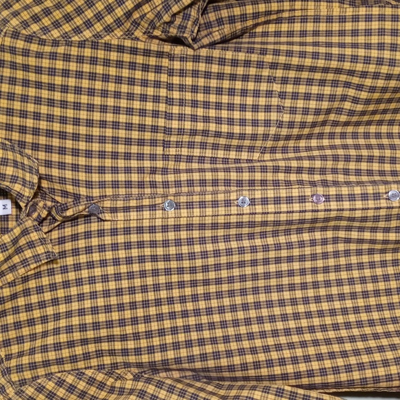 Women's Steven Alan lightweight bumblebee yellow red black button up M - Picture 4 of 7